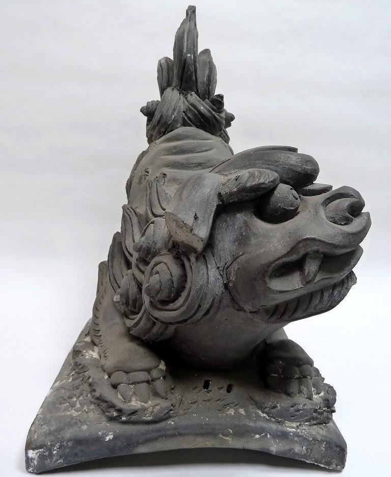 古い鬼瓦親子獅子33cm 古い鬼瓦親子獅子33cm 【公式通販】