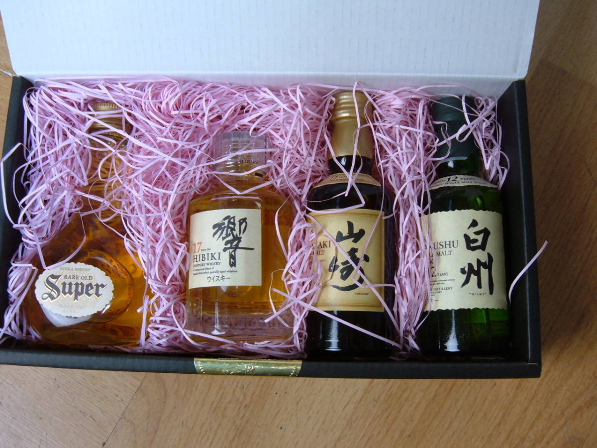 7 【未開栓】響 17年 山崎 12年 白州 12年 Super　ミニボトル　4本セット