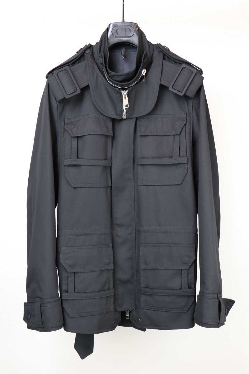 正規品 07ss Dior homme ミリタリーコート ジャケット 48 黒 エディ 
