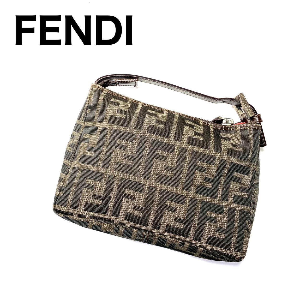 人気，大得価 1スタ FENDI フェンディ ハンドバッグ ミニバッグ ズッカ ズッキーノ柄 アクセサリーポーチ ヴィンテージ ビンテージ マンマバケット(ハンドバッグ)｜売買されたオークション情報、yahooの商 かばん、バッグ
