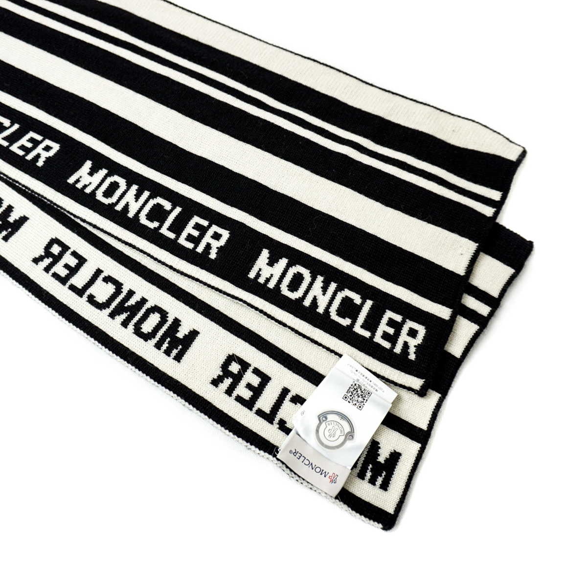 Moncler ストライプ ニットマフラー 【公式通販】