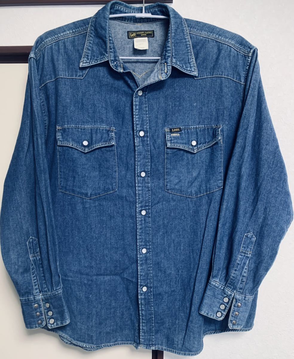 送料無料】Lee デニムシャツ Lサイズ 1990年代(長袖シャツ)｜売買され