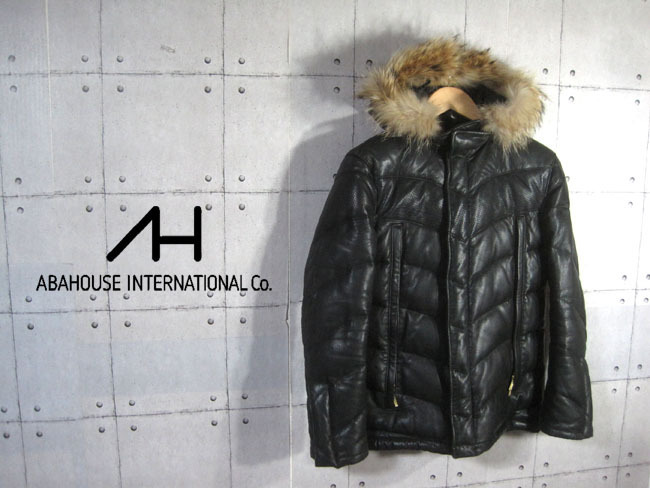 ABAHOUSE アバハウス ABA HOUSE/リアルファーフード ラムレザー ダウン  