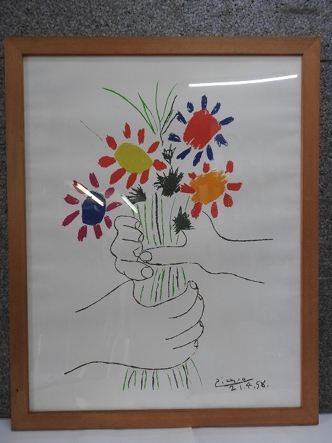 P01 パブロ ピカソ Pablo Picasso アートポスター 花束 00tl09f 石版画 リトグラフ 売買されたオークション情報 Yahooの商品情報をアーカイブ公開 オークファン Aucfan Com