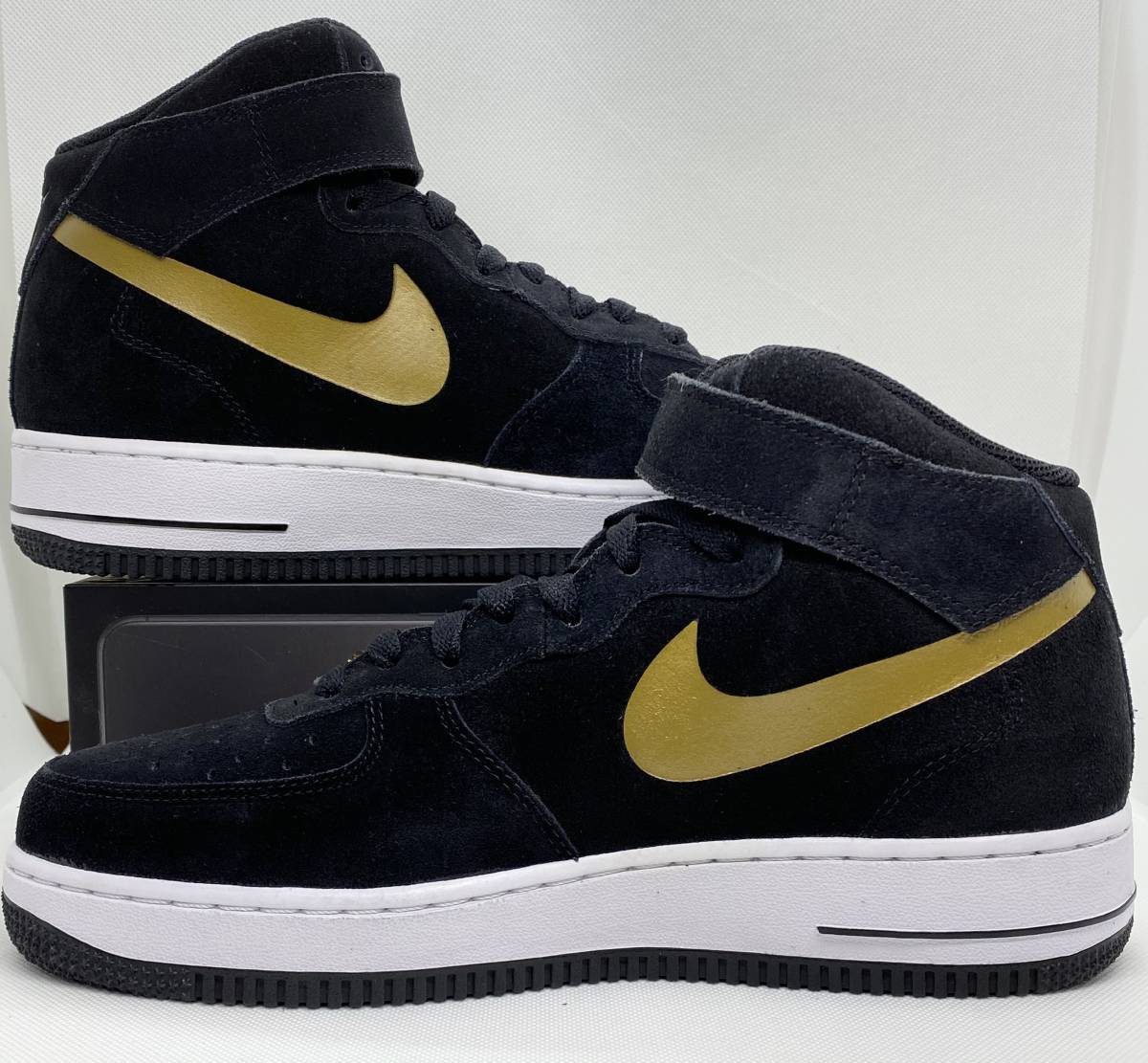 新品！NIKE AIR FORCE 1 MID 07 26cm 315123-023黒金 スエード☆ナイキ 