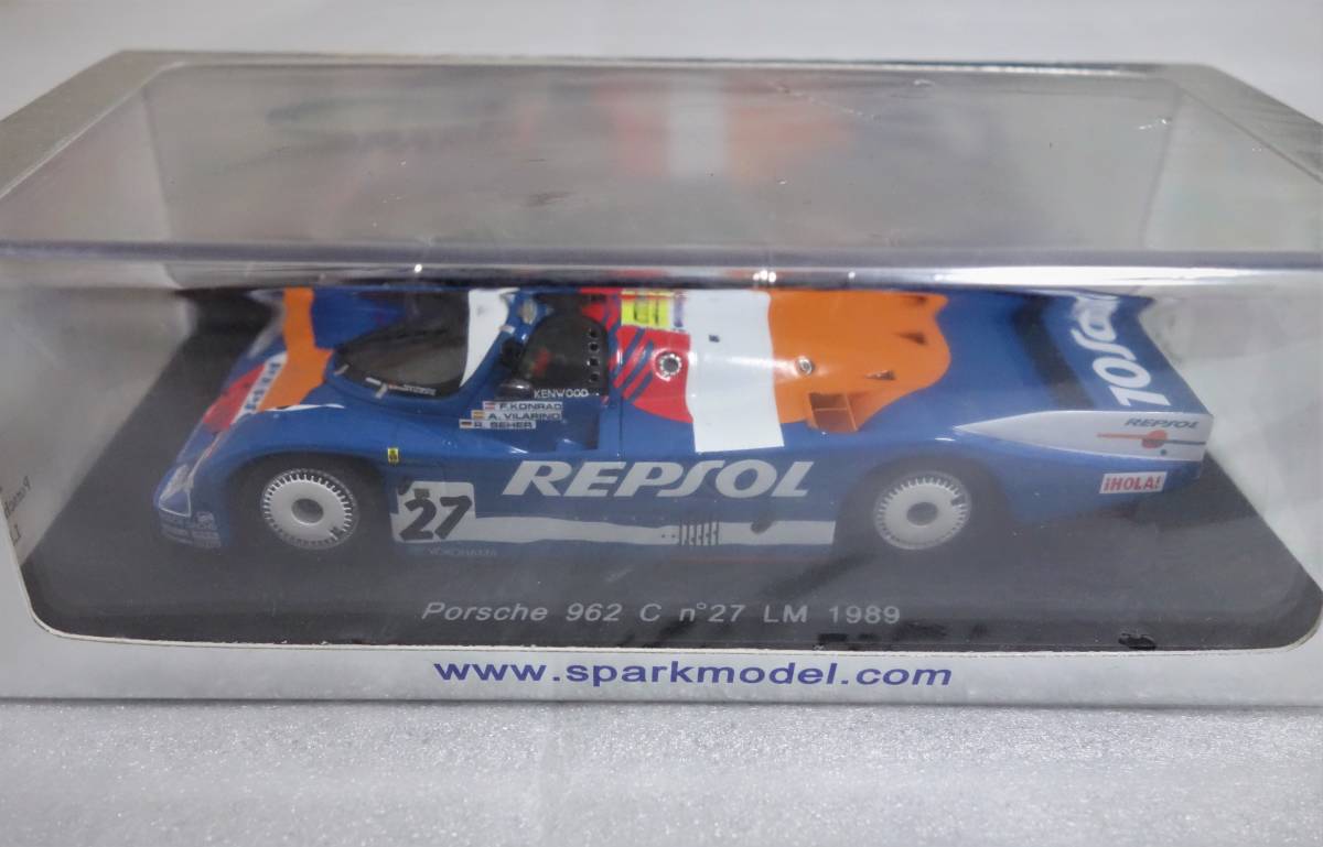 Porsche 962 ルマン1989 REPSOL ミニカー スパークモデル 【公式通販】