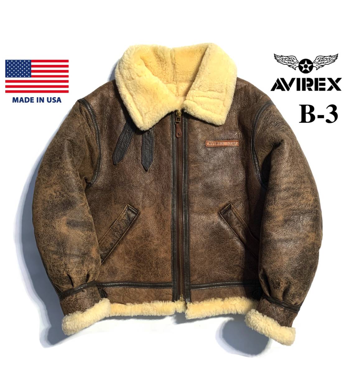 値下げ可 定価20万【42】AVIREX アヴィレックス B-3 ムートン