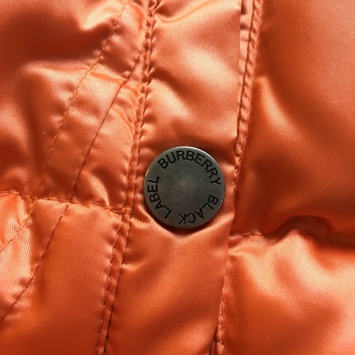 極暖】 バーバリーブラックレーベル オレンジ ダウンジャケット ホース  