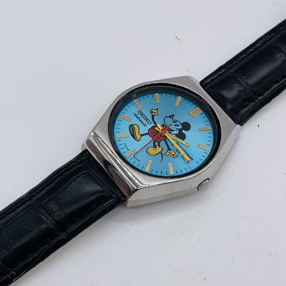 1円スタート 激レア SEIKO セイコー 青ミッキーマウス メンズ腕時計