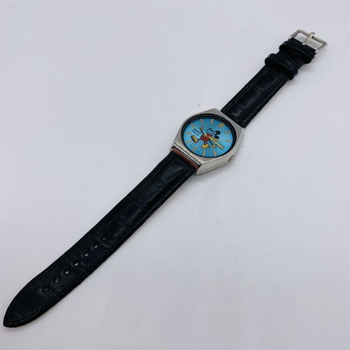 1円スタート 激レア SEIKO セイコー 青ミッキーマウス メンズ腕時計