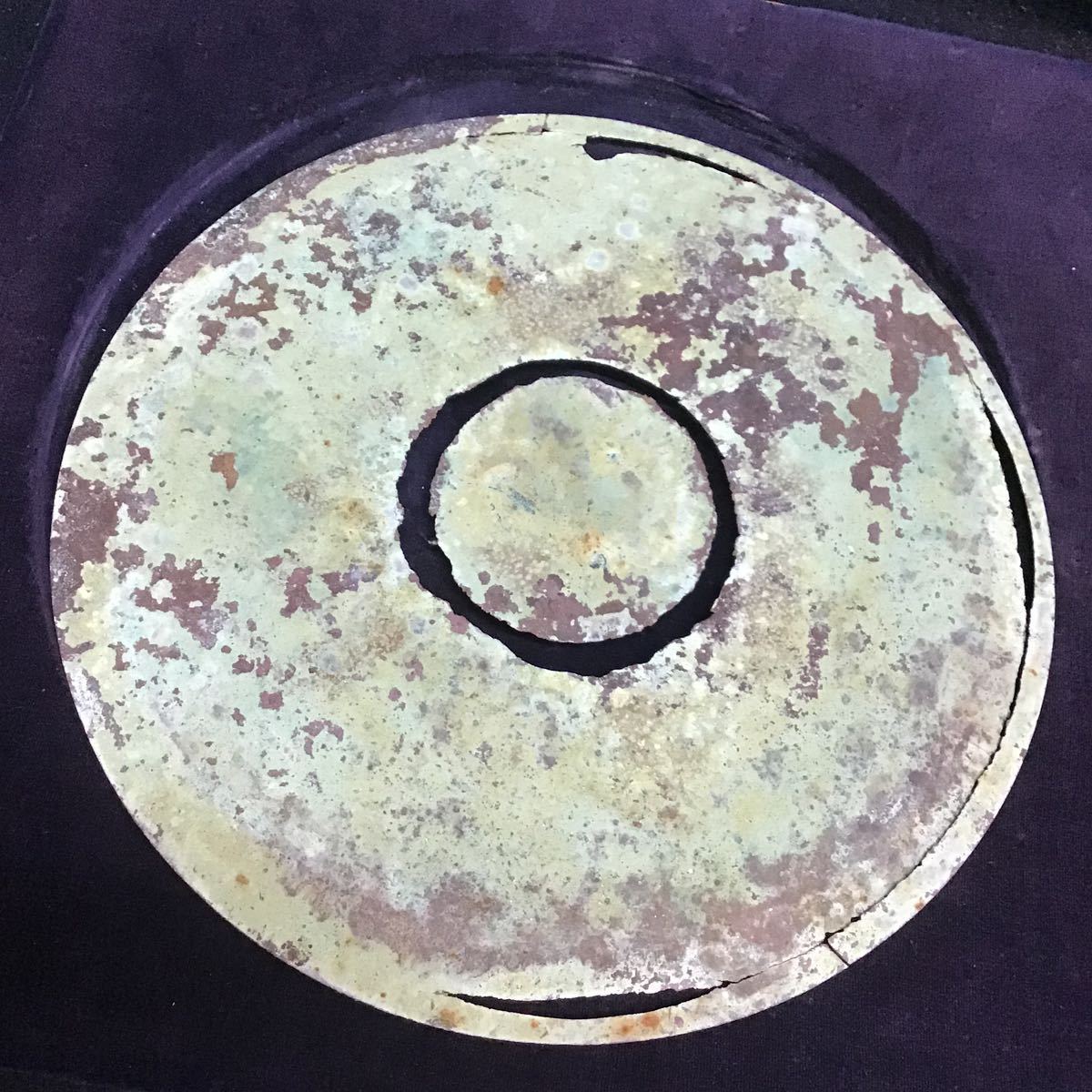内行花文鏡 中国古美術 古代鏡 古鏡 隋時代 発掘 遺跡 直径24cm