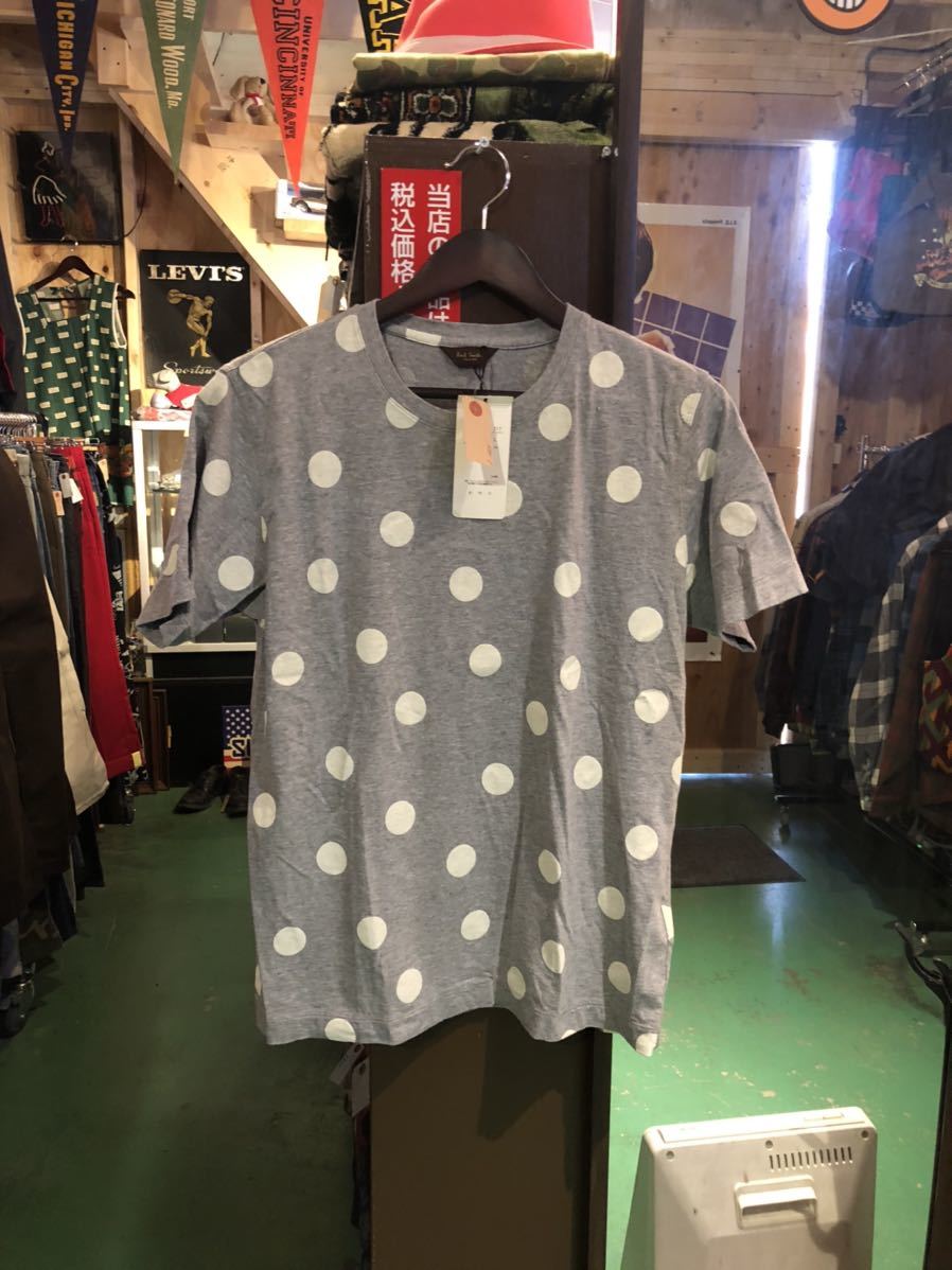 新品未使用 ポールスミスコレクション ドットデザインTシャツ L グレー 