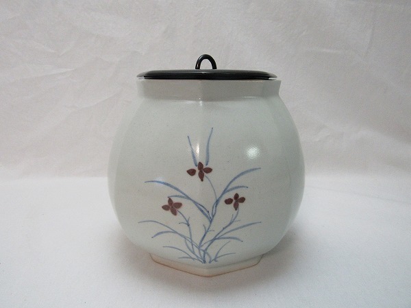 Y212366【 八角 水指 陶器 色絵 共箱 美品 】検) 蓋物 茶道具 現代工芸 美品 茶器 茶道具 茶懐石 茶事 茶会 陶芸 水差し 菓子器ⅱ 水指 Yahoo!オークション -「茶道具 和田桐山(作) 色絵金彩丸紋水指 西村徳泉（作)