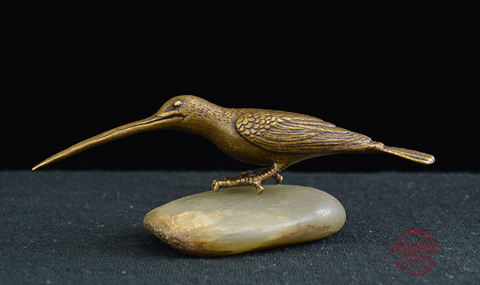 L25 吉報鳥☆銅製☆銅器☆装飾品☆工芸品☆風水☆