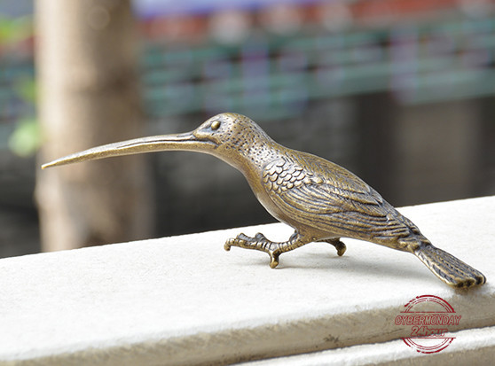 銅器　鳥？ L25 吉報鳥☆銅製☆銅器☆装飾品☆工芸品☆風水☆