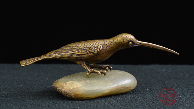 L25 吉報鳥☆銅製☆銅器☆装飾品☆工芸品☆風水☆