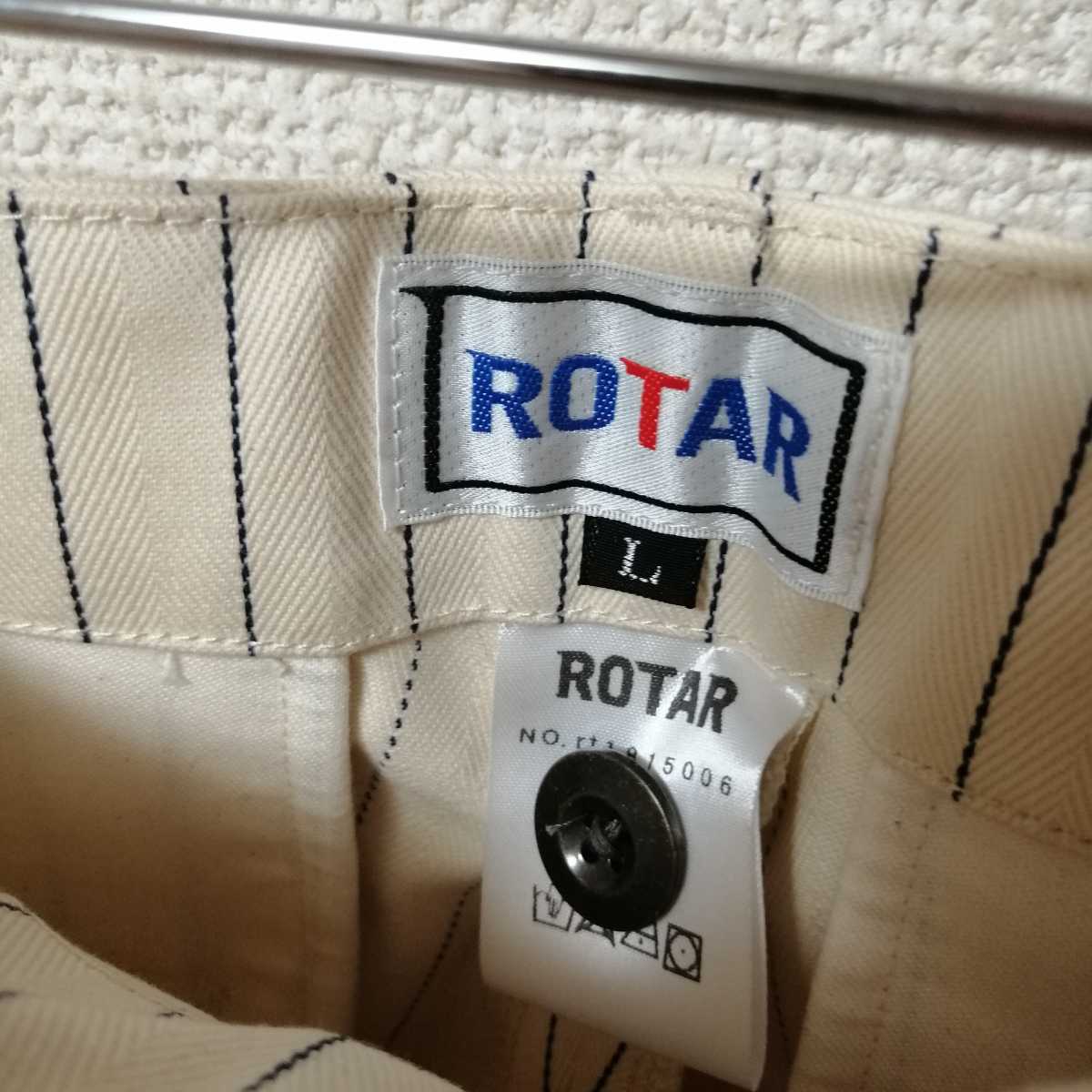 新品タグ付き ROTAR ローター ストライプパンツ ヒッコリー ワーク 