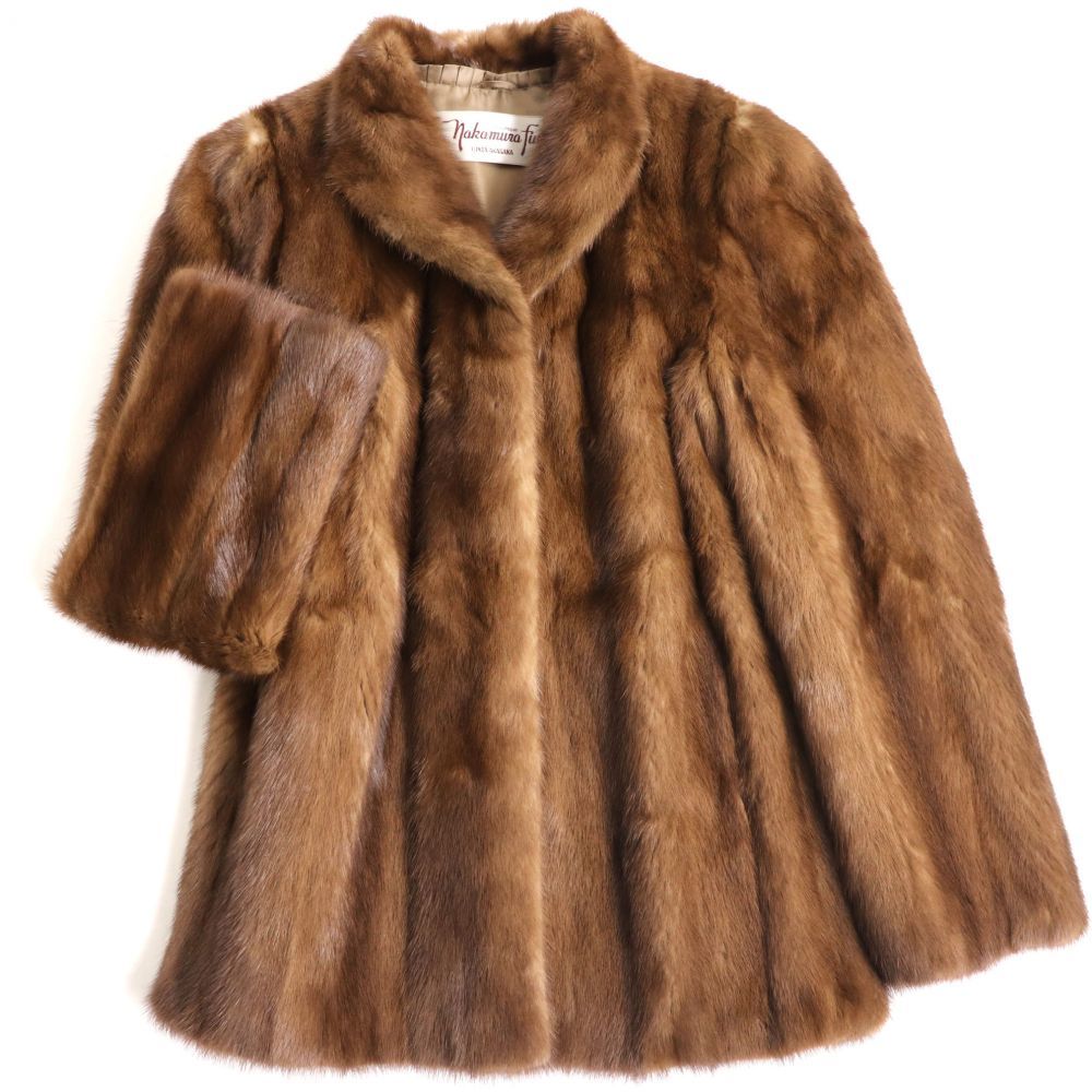 極美品▽Nakamura Fur MINK ナカムラファー ミンク 本毛皮コート 
