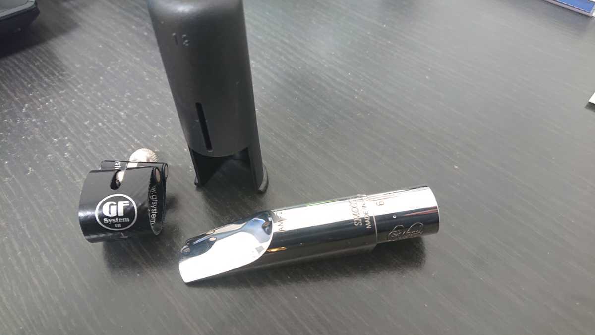 【値引中】極美品ウッドストーンAM-II SMOOTH 6* 純正リガチャー ウッドストーン メタルマウスピース AM-II Smooth ＃6 選定品 GF