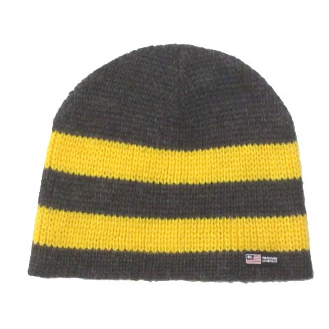 ポロジーンズ ラルフローレン Polo Jeans ニット帽 帽子 ニットキャップ ボーダー ウール混 灰 黄 グレー イエロー X メンズ 帽子 売買されたオークション情報 Yahooの商品情報をアーカイブ公開 オークファン Aucfan Com