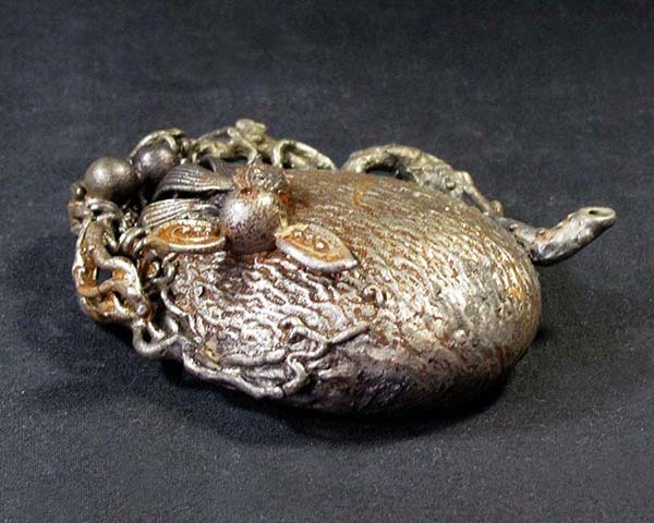 ◇*千家十職 *金物師 *中川浄益/造 *鉄地水滴 *金工の精巧な錺師