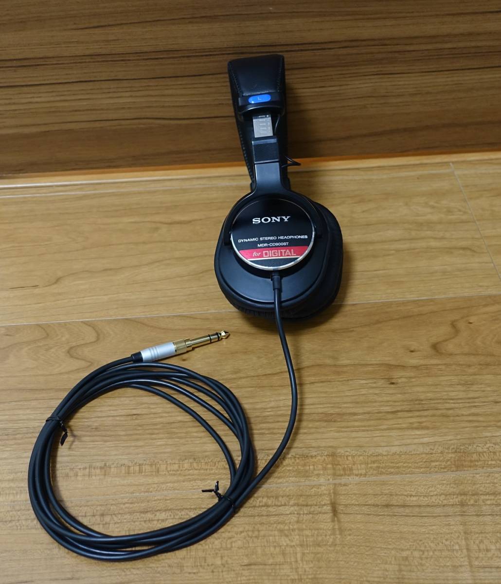SONY ソニー モニターヘッドフォン MDR-CD900ST 動作良好 イヤーパッド新品 ステレオ2wayプラグ
