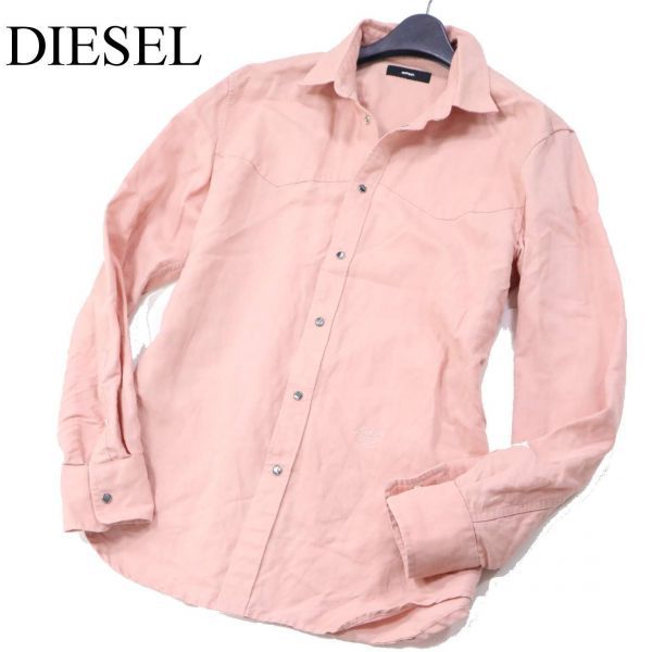 DIESEL ディーゼル 長袖 (ディーゼル) ロゴ シャツの通販 クルーネック 