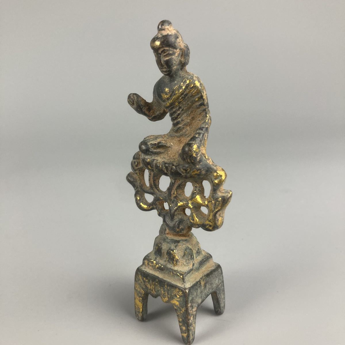 仏像 Yahoo!オークション 豆仏 仏教美術 古銅 銅製の中古品 -チベット 