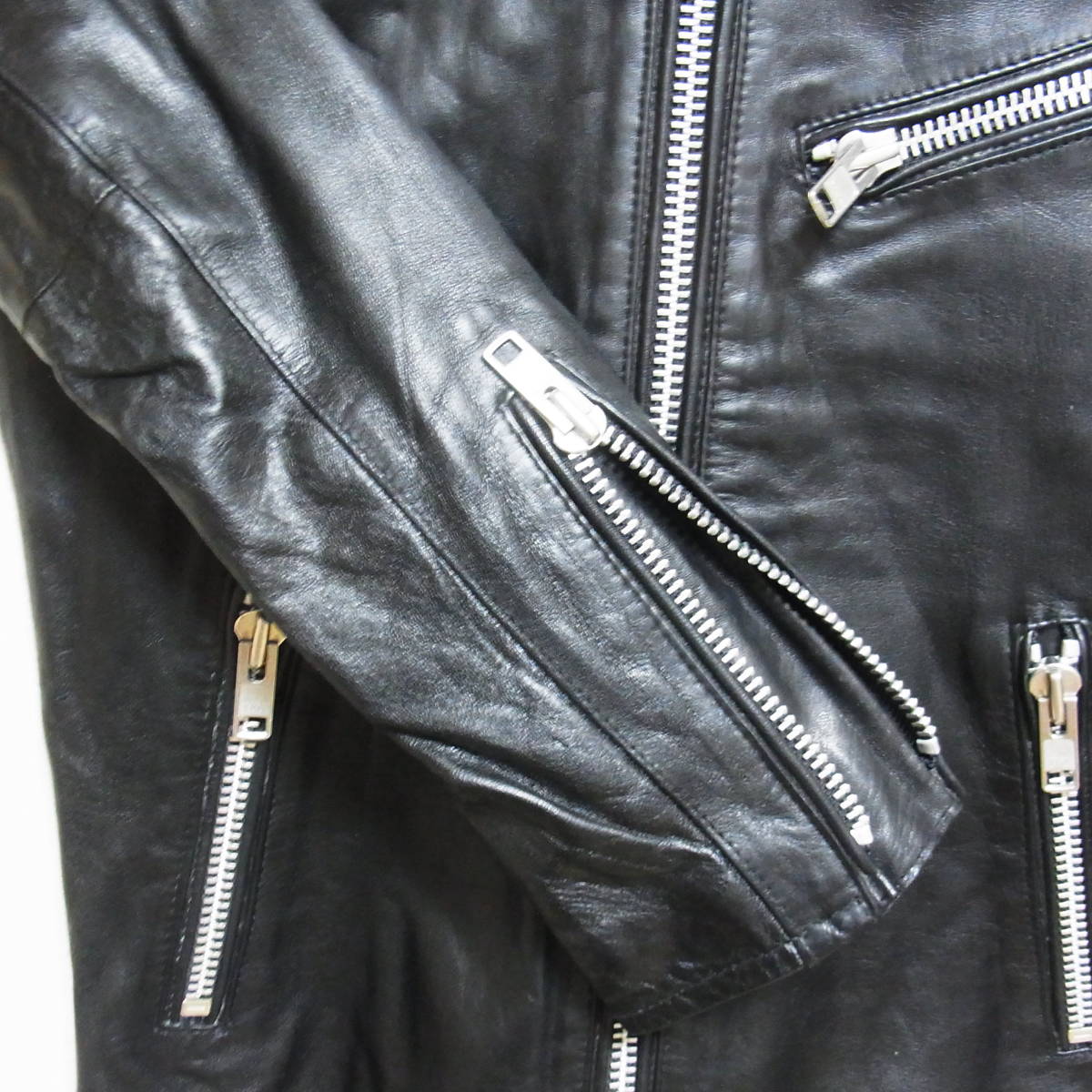 MURDER LICENSEマーダーライセンスY2K牛革レザーシングルライダース MURDER LICENSE マーダーライセンス レザーライダースジャケット