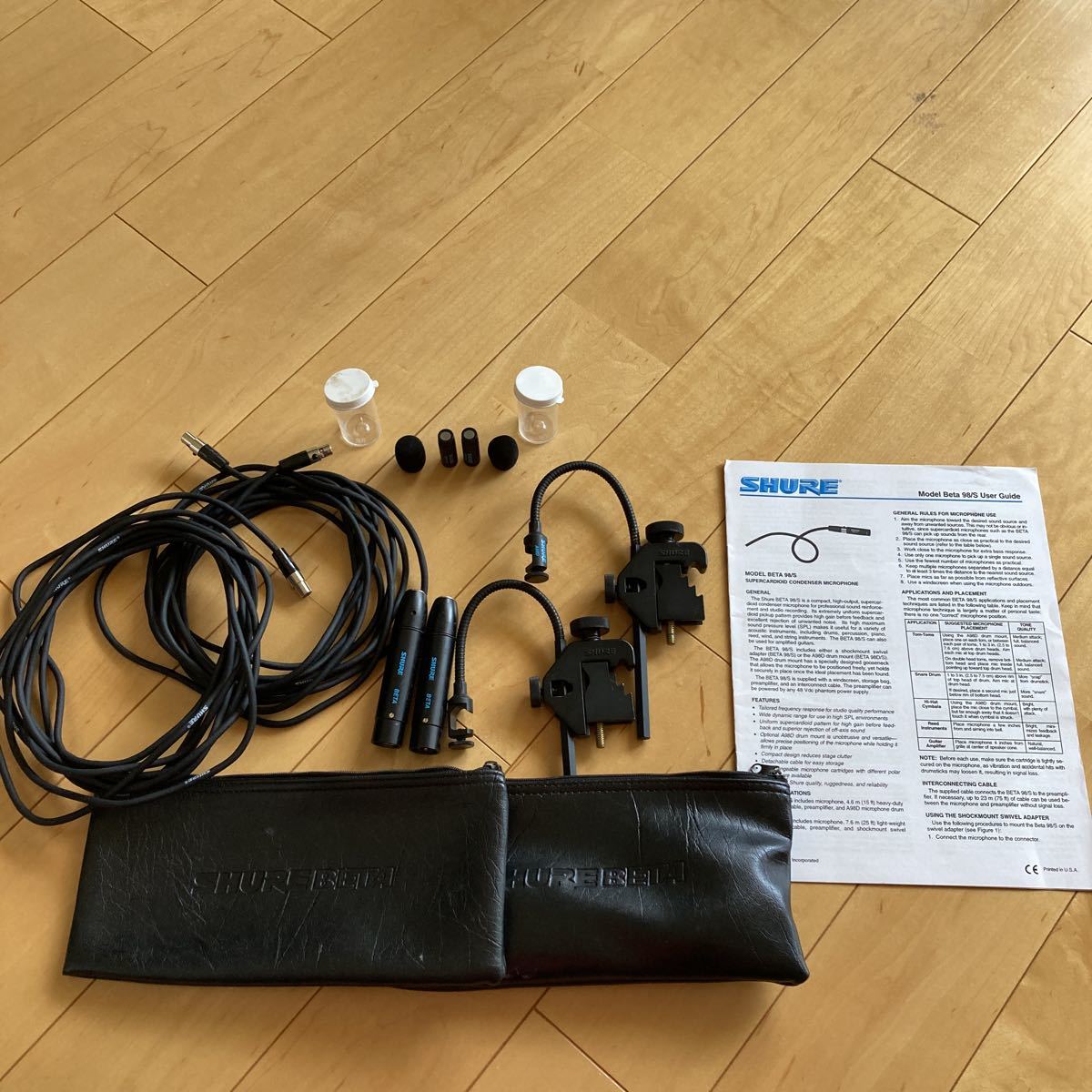 Shure Microphone - Music D&frasl;S Miniature SHURE BETA98 D/S 2本セット