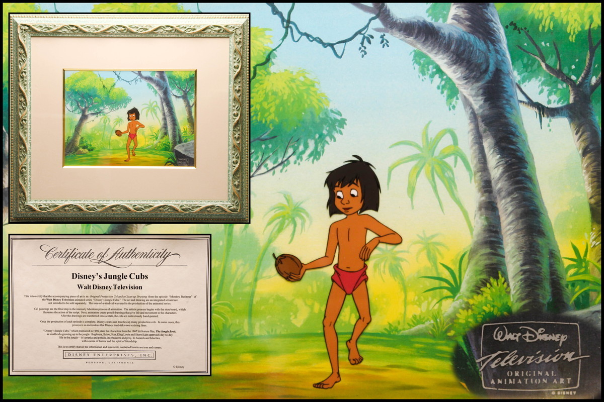 ディズニー セル画 ジャングル ブック モーグリ Original Animation Art 額装 証明書 本物保証 石版画 リトグラフ 売買されたオークション情報 Yahooの商品情報をアーカイブ公開 オークファン Aucfan Com