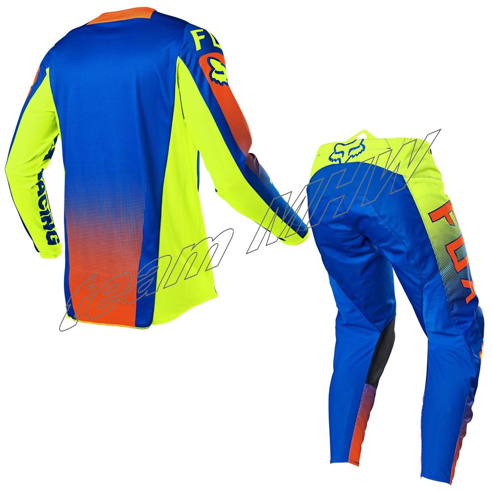か*し様 FOX Racing モトクロスジャージ ブロークコア　90s 国内在庫！即納】 FOX MX モトクロス パンツ ジャージ OKTIV ブルー 36