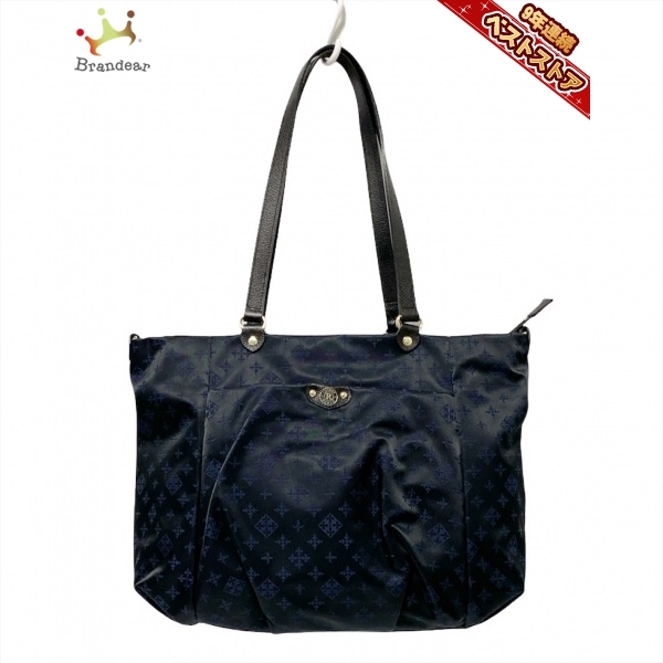 ラシット russet - ナイロン×レザー 黒×ネイビー 美品 バッグ ラシット 