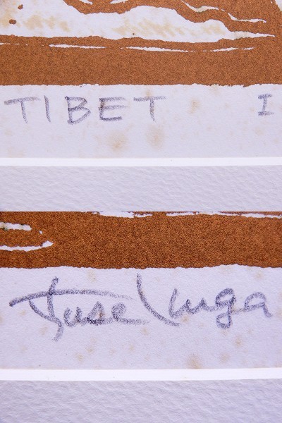 ♯2) 久我通世 TIBET Ⅰ 大判 リトグラフ 版画 1997年・限定20部制作