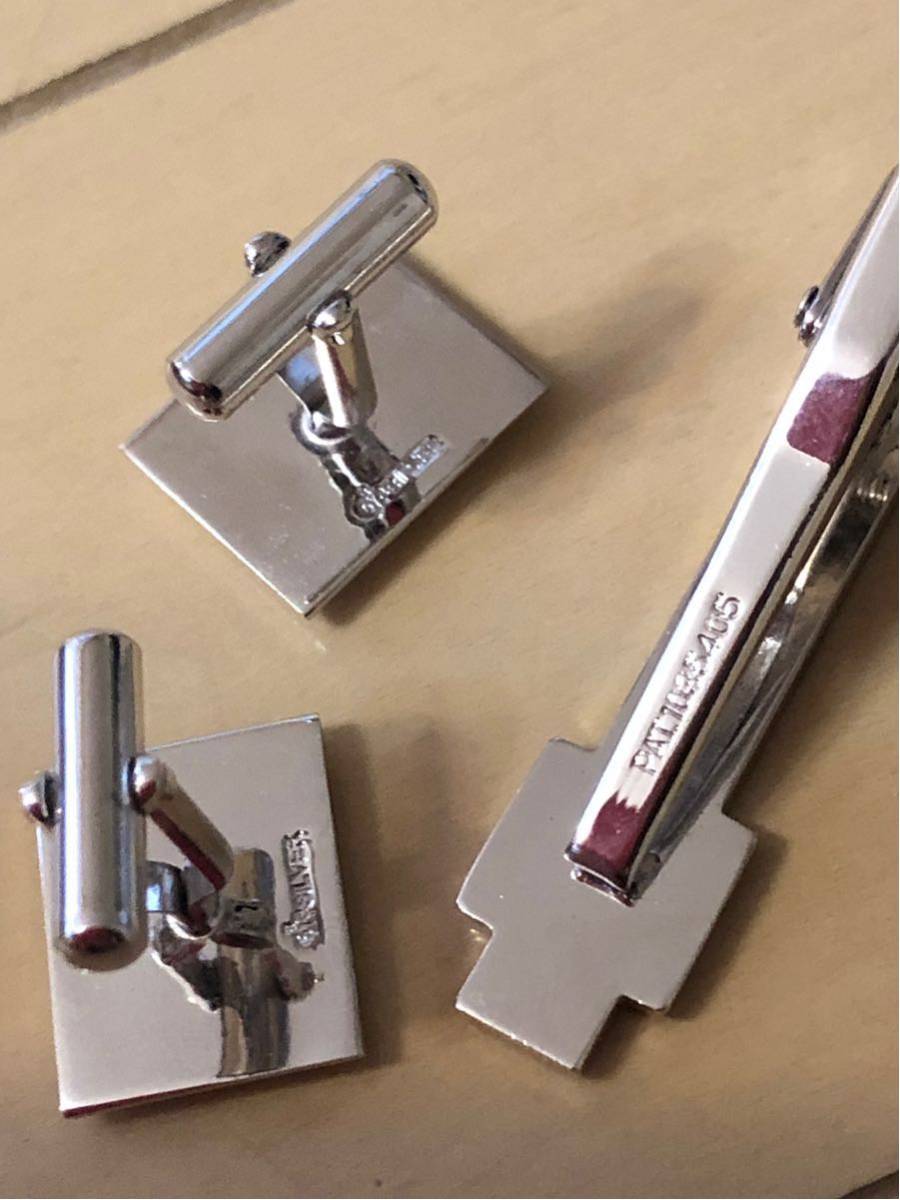 ☆未使用保管品☆ 銀製品 ☆PAT.1035405 ネクタイピン/カフス 3点