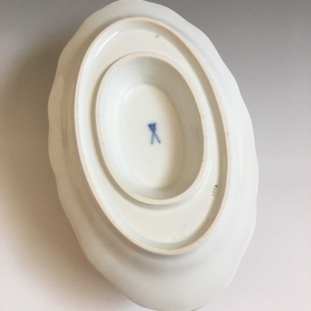 マイセン ピンクローズ グレイビーボート ソースポット 極美品 Meissen 