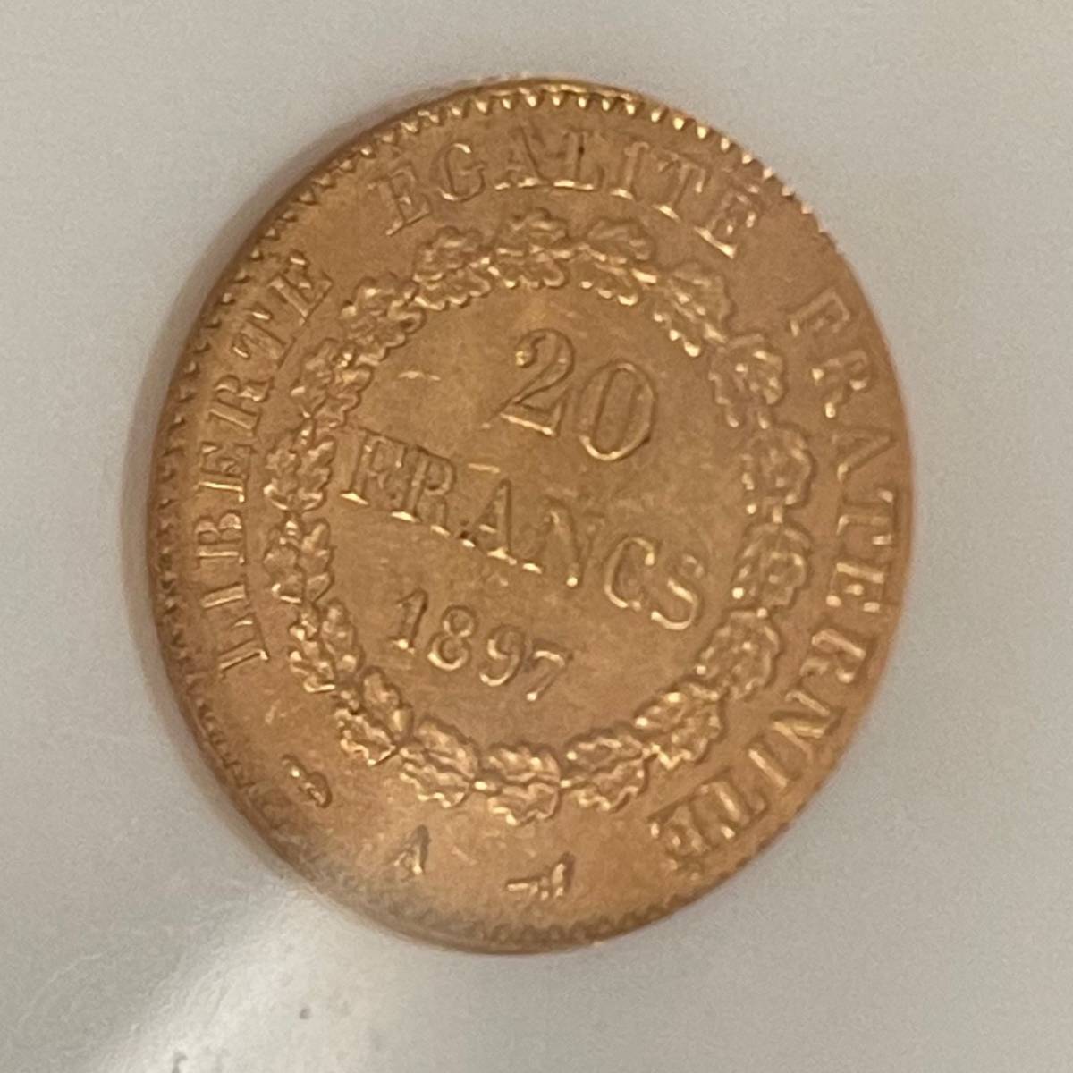 ☆準最高鑑定 1897年A 幸運の天使 フランス パリ NGC MS64 20フラン