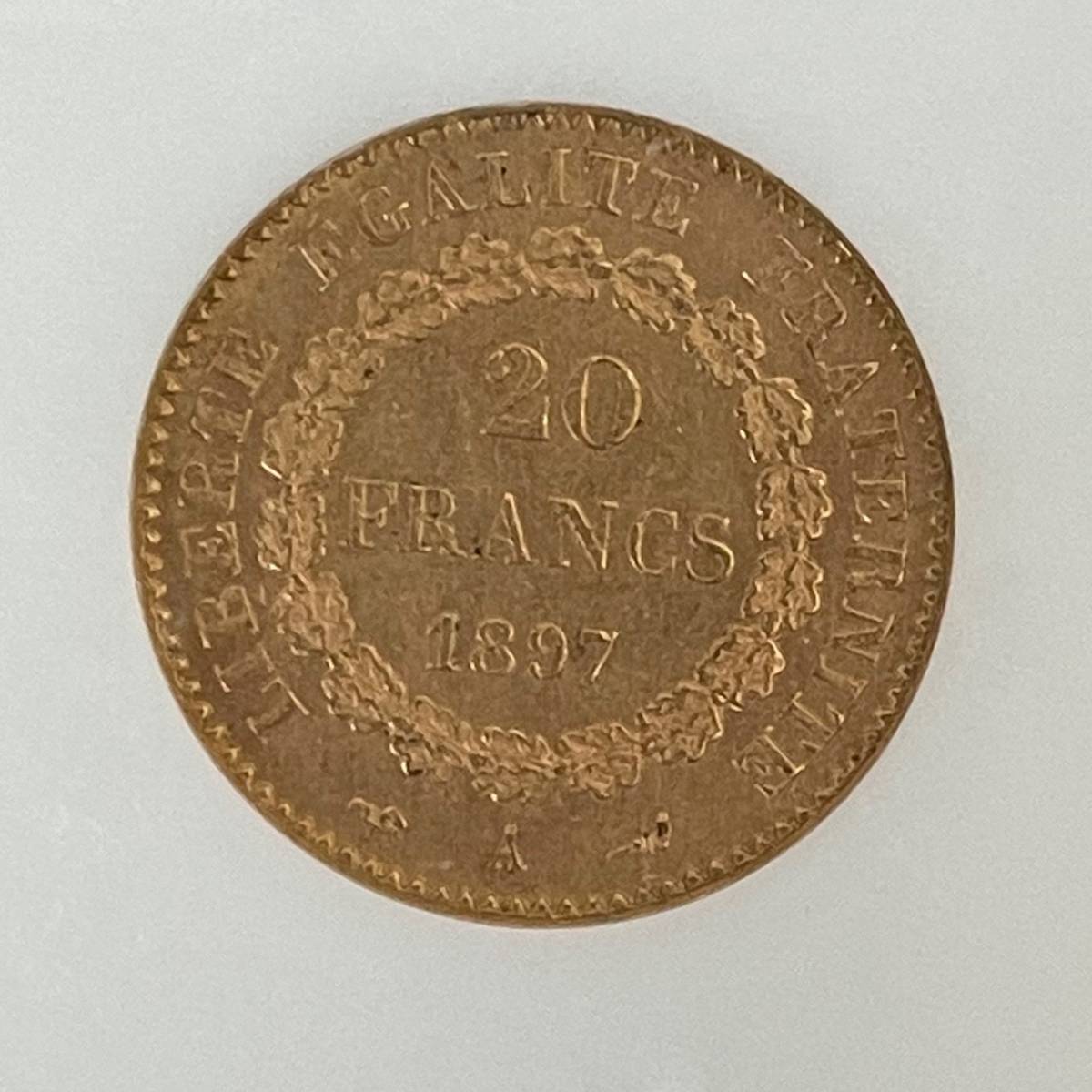 ☆準最高鑑定 1897年A 幸運の天使 フランス パリ NGC MS64 20フラン