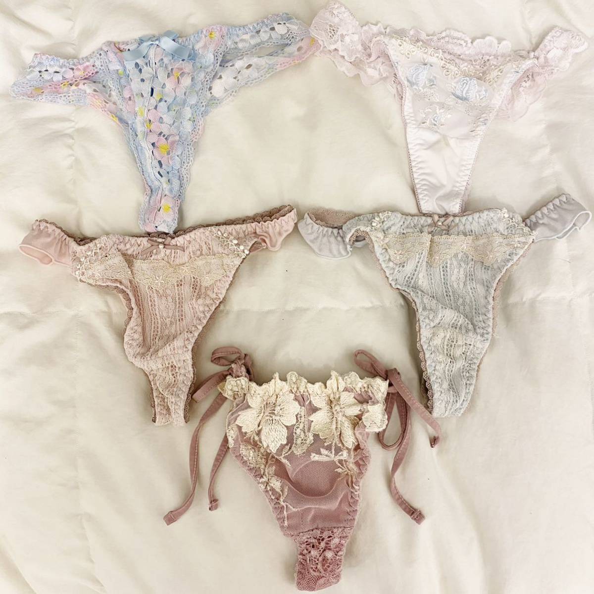 ショーツ　パンティー　パンツ　Tバック　タンス整理品　専用 タンス整理品 Tバック ショーツ5枚 Mサイズ まとめ売り 訳あり