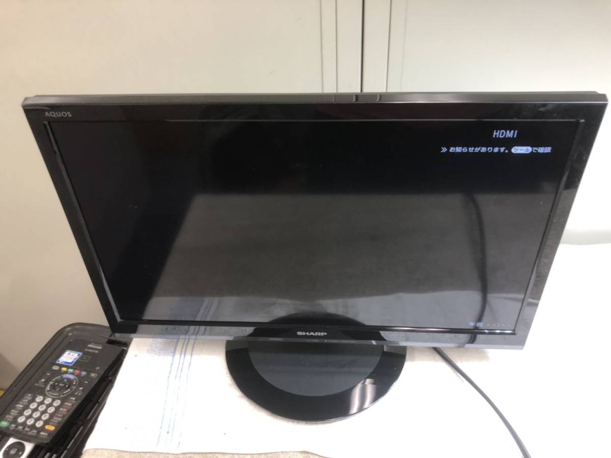 456）2018年製 SHARP シャープ 液晶カラーテレビ LC-19P5 B-CASカード 