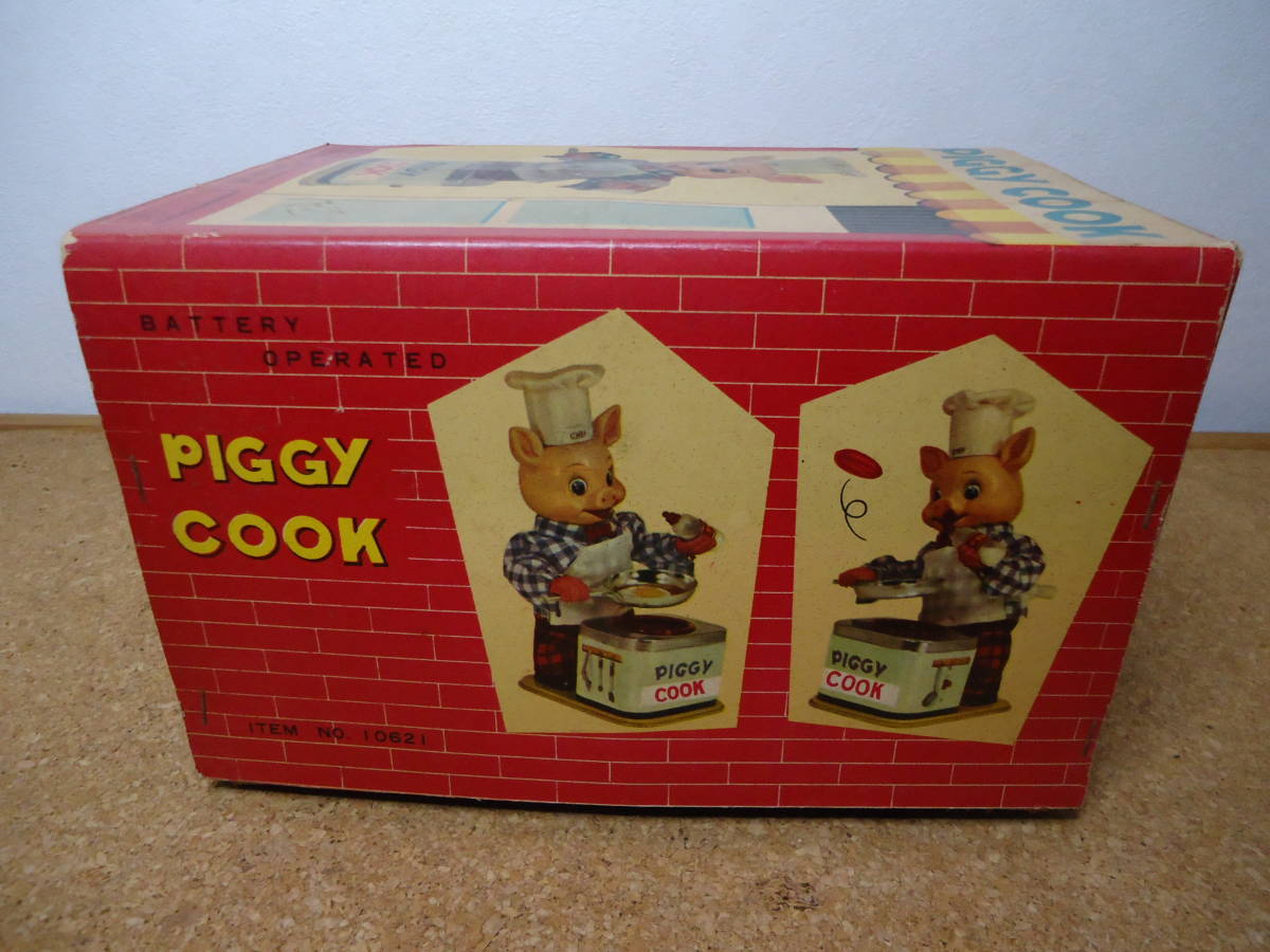 1☆PIGGY COOK ピギーコック 米澤玩具 1961年 昭和36年 当時もの 完動