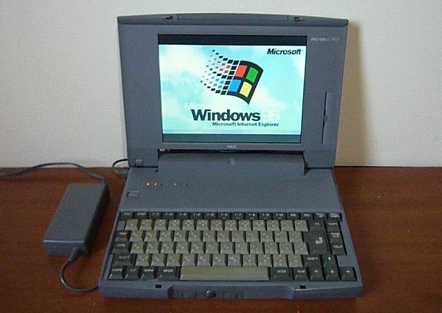 PC-9821Ne3/5 液晶画面明瞭 FDD作動 MS-DOS 6.2 MIDI演奏 NEC Needs PC-
