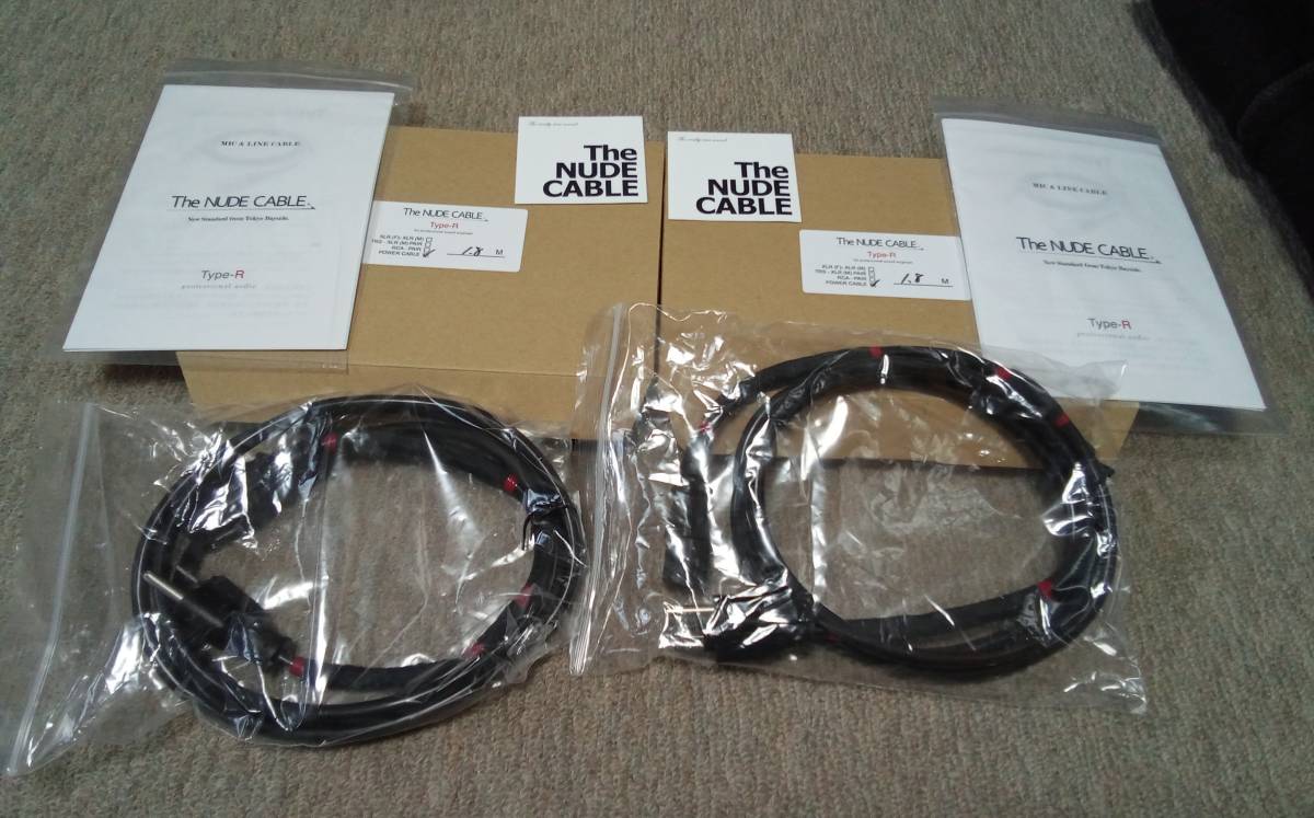 NUDE CABLE 電源ケーブル D-Tune Type-R 2本（使用極少、ほぼ新品