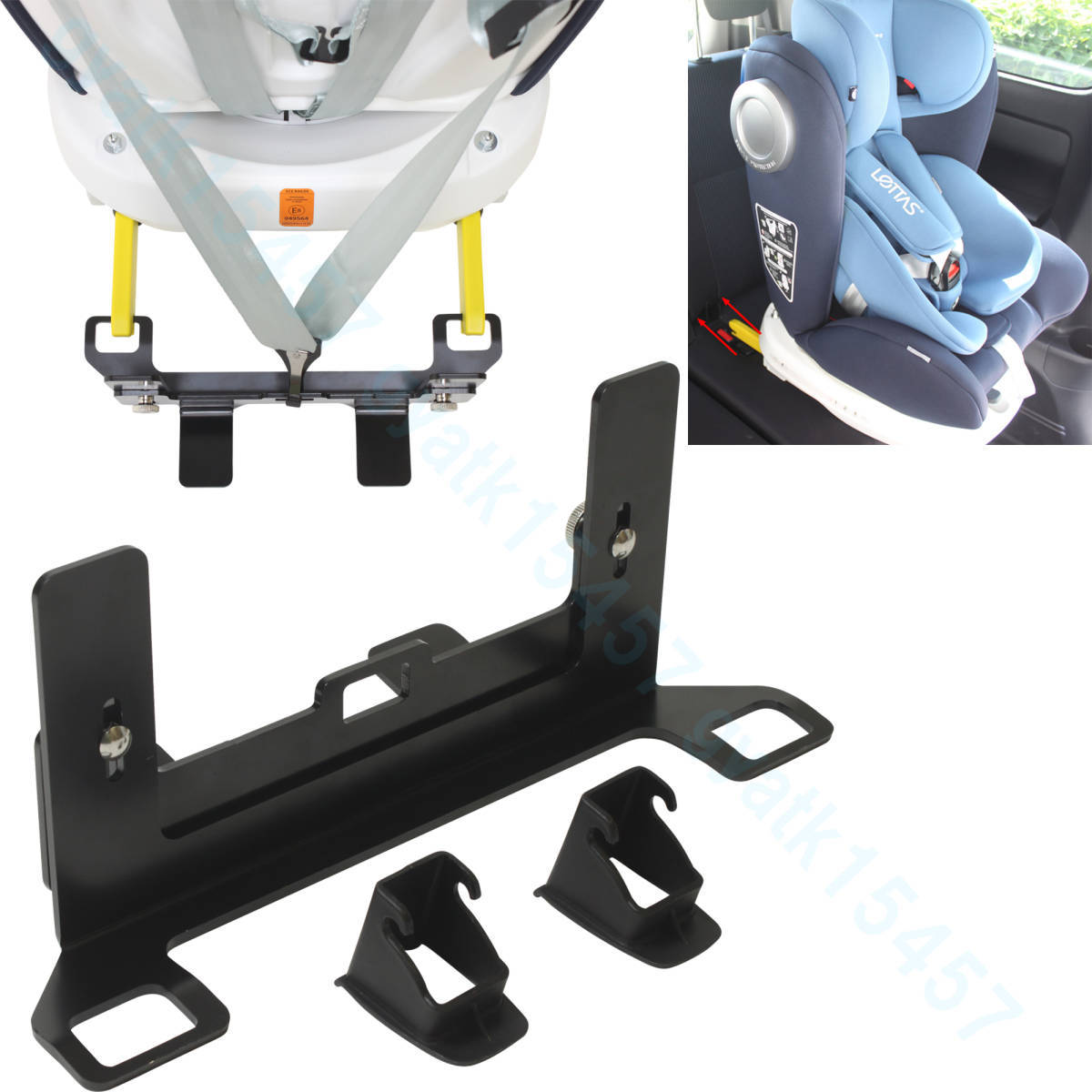 神奈川から発送 即納 ISOFIX 後付 チャイルドシート アンカー 金具 2点式シートベルト 3列目シート 非対応車に TYPE C