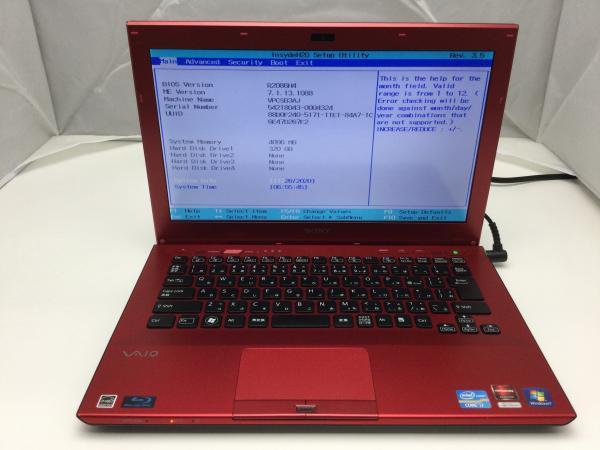 ジャンク!SONY VPCSB3AJ○Core i7 2640M 2.8G 4G 320G ジャンク!SONY