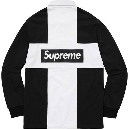 Supreme S/S Rugby Black ラガーシャツ　ボックスロゴ split rugby supreme ラガーシャツ XL boxlogo 黒 black Spring⁄Summer