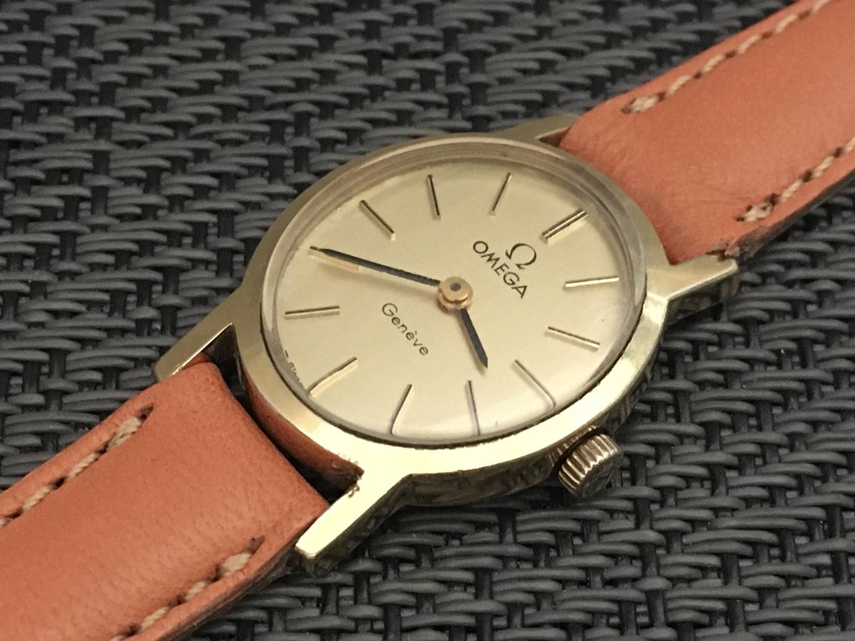 ◇]OMEGA Geneve ゴールド 手巻き* オメガ OMEGA Geneve 稼働品 時計 