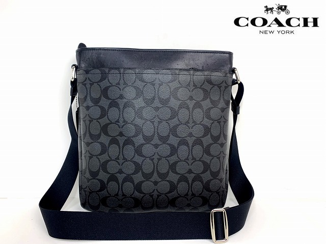 美品☆送料無料☆ コーチ メンズ COACH シグネチャー ショルダーバッグ 