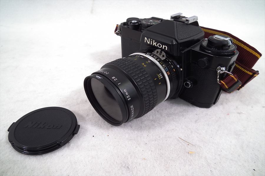 □Nikon ニコン FE フィルム一眼レフカメラ Micro-NIKKOR 55mm 2.8