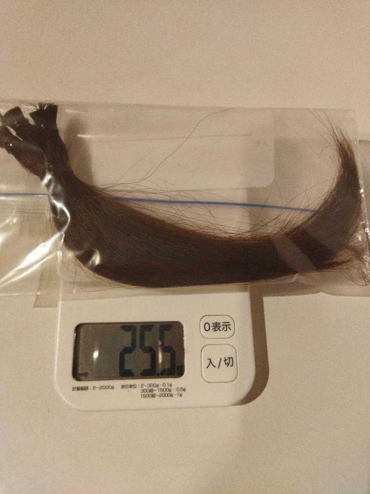 髪束 日本人女性 髪の毛 黒髪 人毛 ヴァージンヘア 約80g 45cm APPS | -